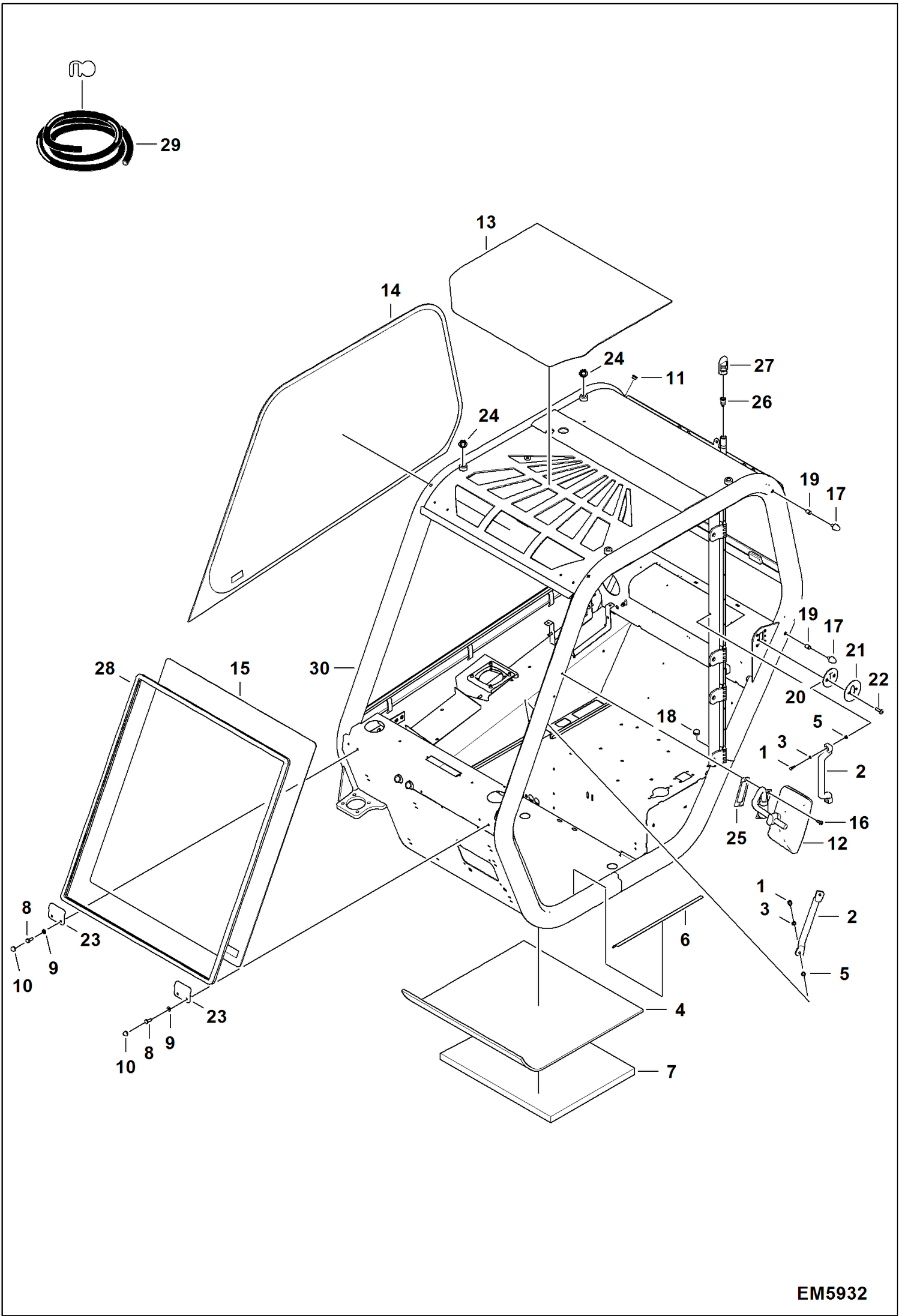 КАБИНА ВОДИТЕЛЯ (СЕРИЙНЫЙ НОМЕР A8HL13000 И ВЫШЕ, A8HP13000 И ВЫШЕ)