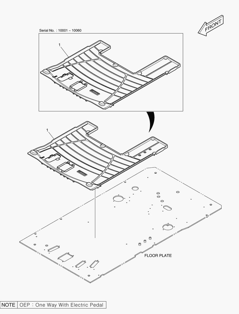 6210 FLOOR MAT - TWO WAY OR OEP