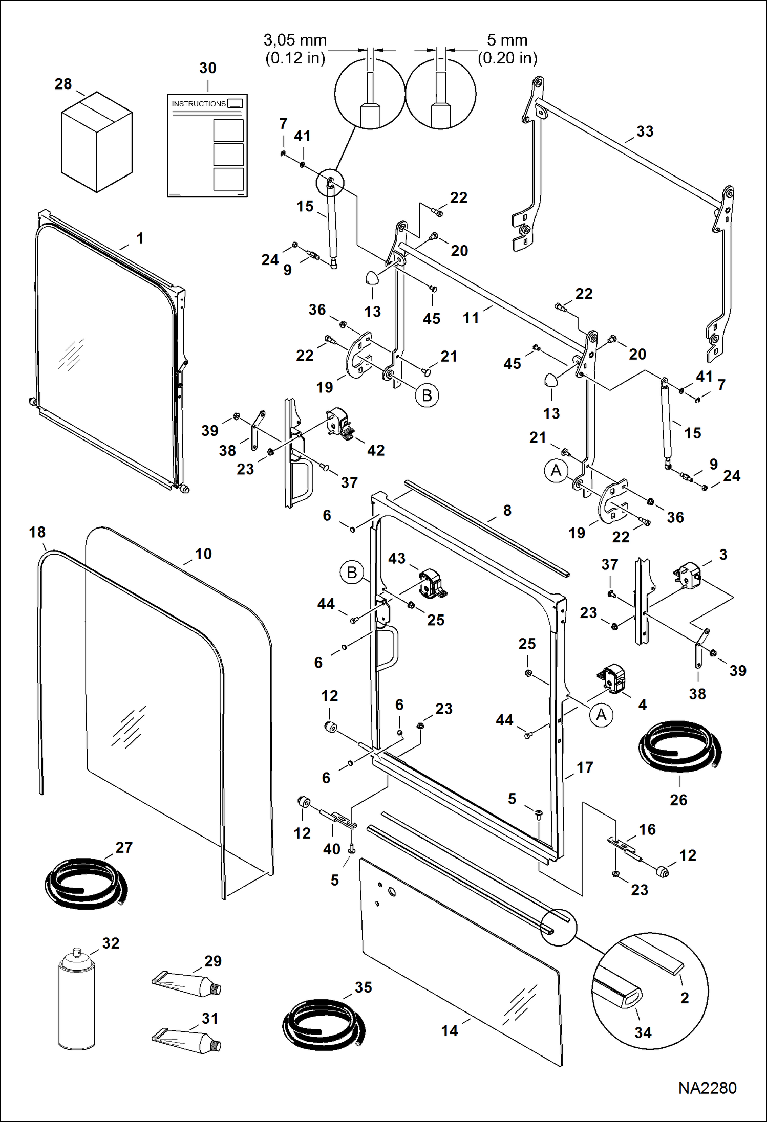 КАБИНА ВОДИТЕЛЯ (ЛОБОВОЕ СТЕКЛО) (С РАМОЙ)