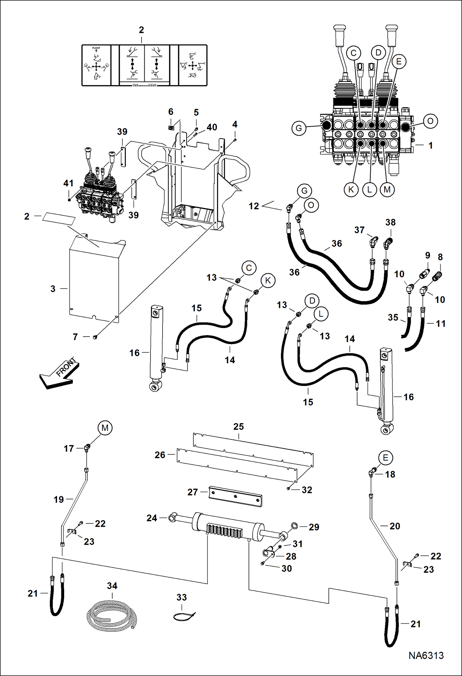 ЭКСКАВАТОР-ПОГРУЗЧИК (ГИДРАВЛИКА ОСНОВНОЙ РАМЫ) (С 5 СЕКЦИЯМИ) (709FDS A5F3)