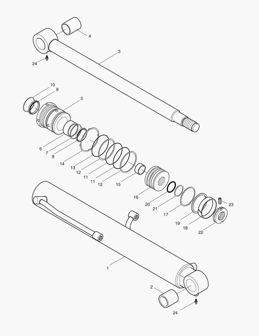 ЦИЛИНДР СТРЕЛЫ-ГИДРОЗАМОК