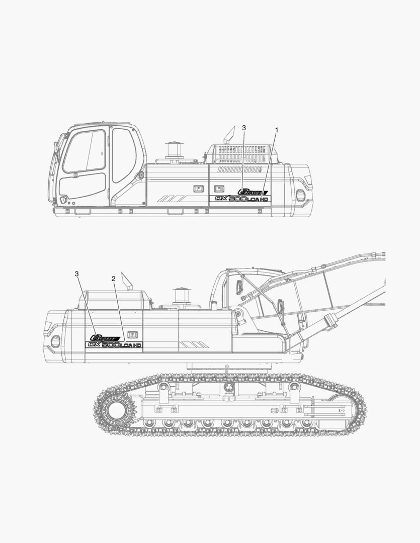 Спецтехника 5360 DECAL - MACHINE NAME(DX500LCA-G HD) - главное фото