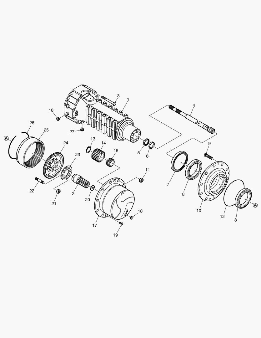 ПЛАНЕТАРНАЯ ПЕРЕДАЧА - ЗАДНЯЯ ОСЬ
