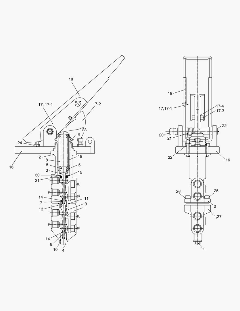 КЛАПАН ПЕДАЛЬНОГО ТОРМОЗА