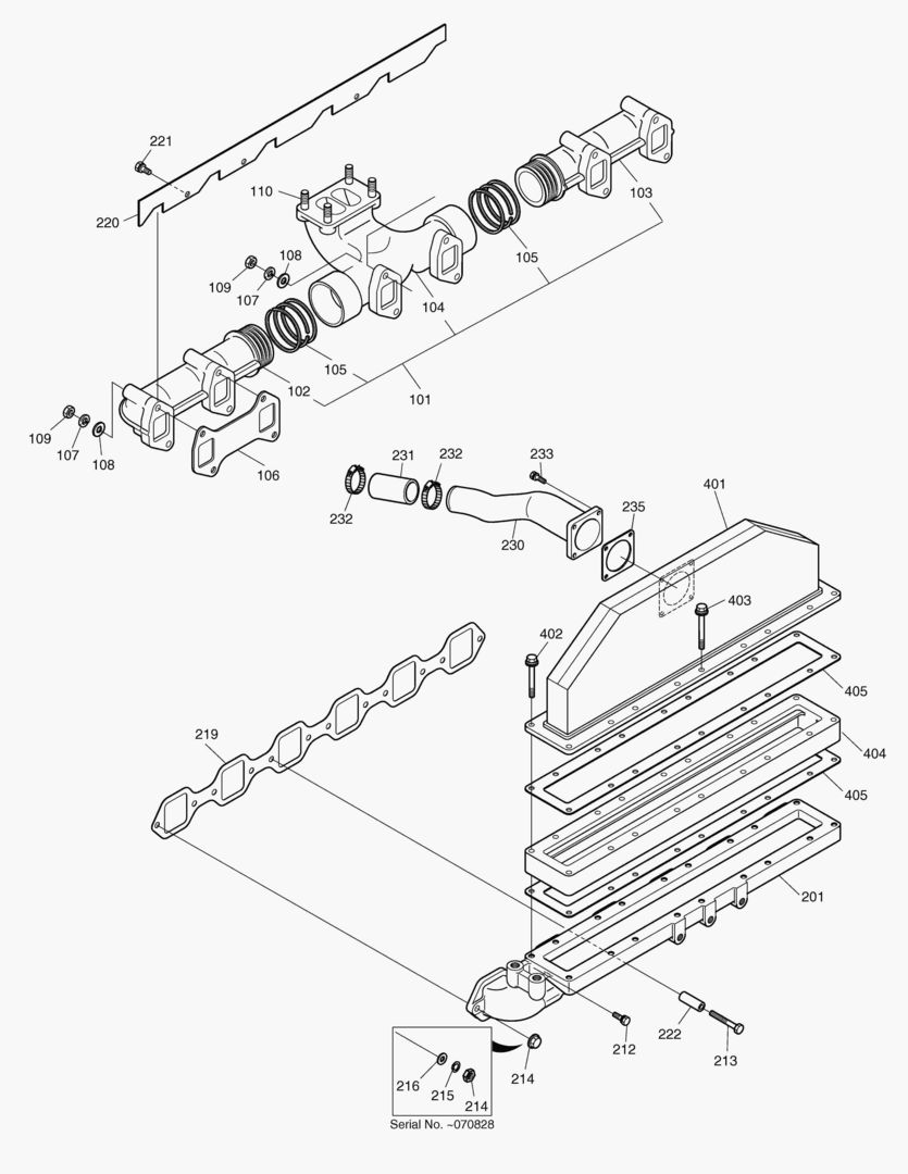 Спецтехника 013 INTAKE & EXHAUST MANIFOLD от Globus Machinery