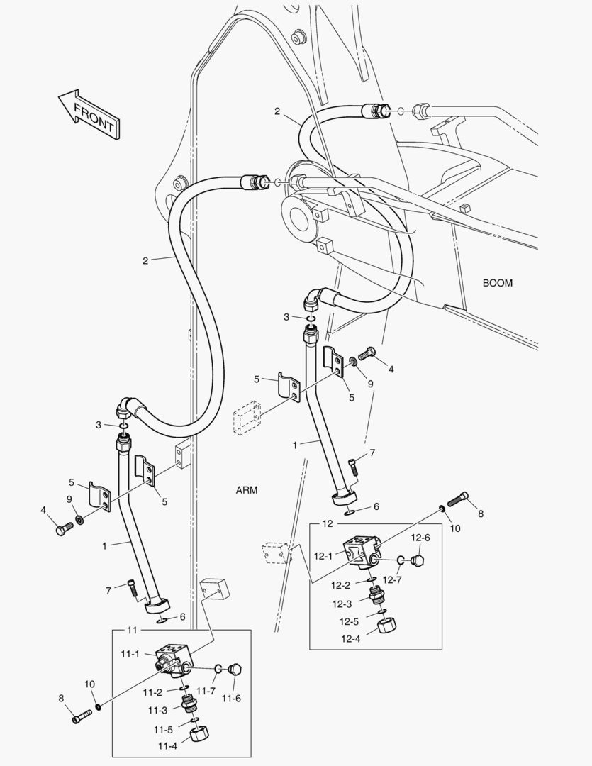 6290 ARM PIPING - ONE WAY(DX140LCA)