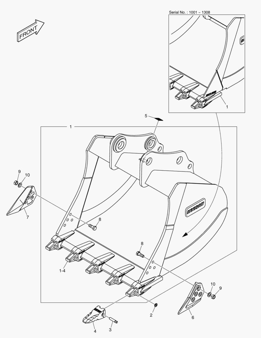 Схема 7410 BUCKET ASS`Y - 0.91mВі - H CLASS
