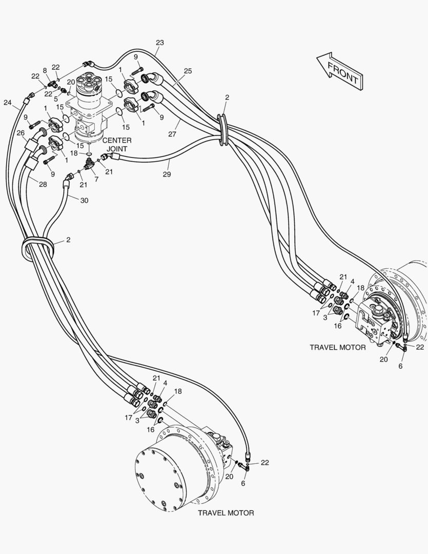 2200 TRAVEL PIPING - DX140LCA