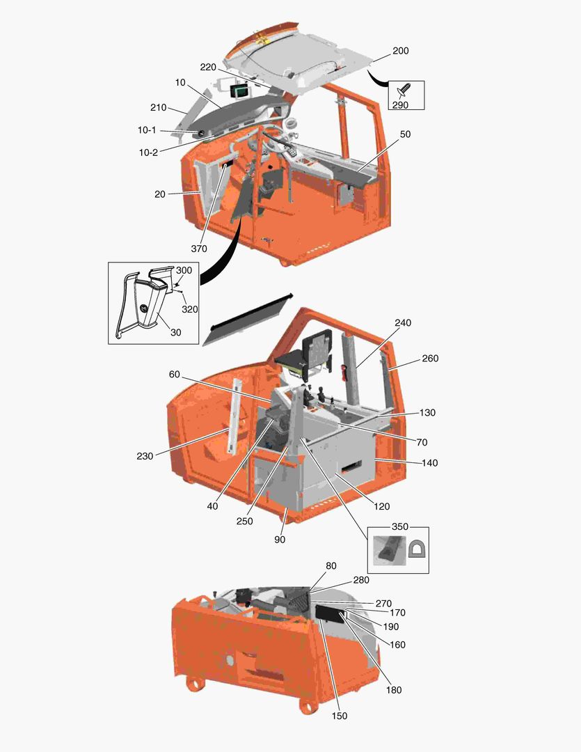 G350-4 PANELS IN CABIN
