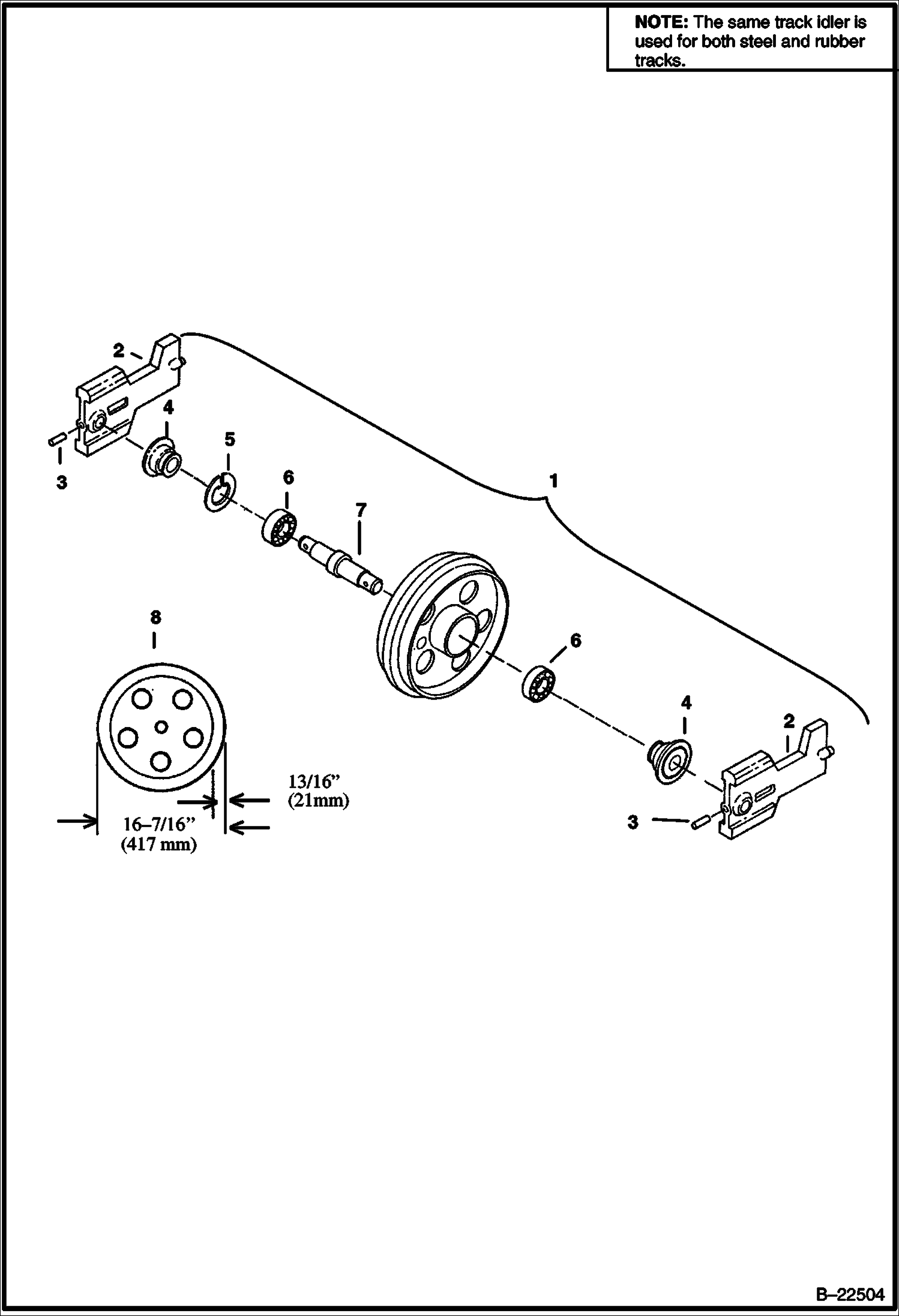 ПЕРЕДНЕЕ НАТЯЖНОЕ КОЛЕСО (ПОДШИПНИКИ С УПЛОТНЕНИЕМ)