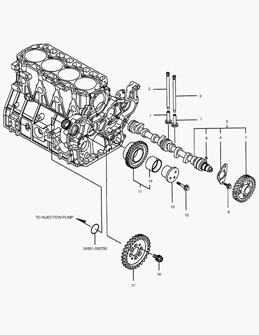 017 CAM SHAFT & DRIVING GEAR