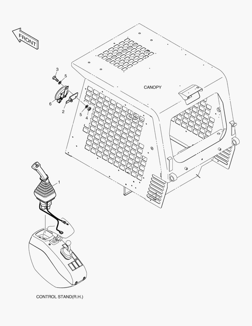 Спецтехника КРЕПЛЕНИЕ КЛАКСОНА-ДЖОЙСТИК от Globus Machinery
