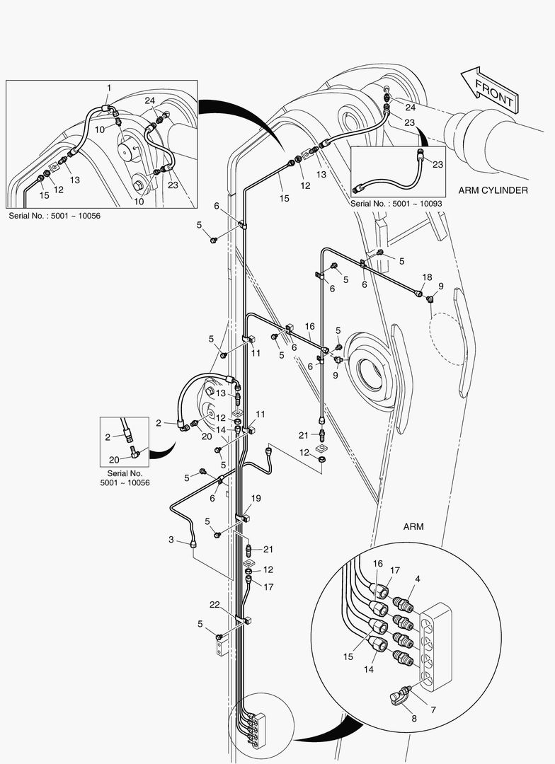 Спецтехника 7030 LUBRICATION PIPING - ARM 3.98m [5001~10162] - главное фото