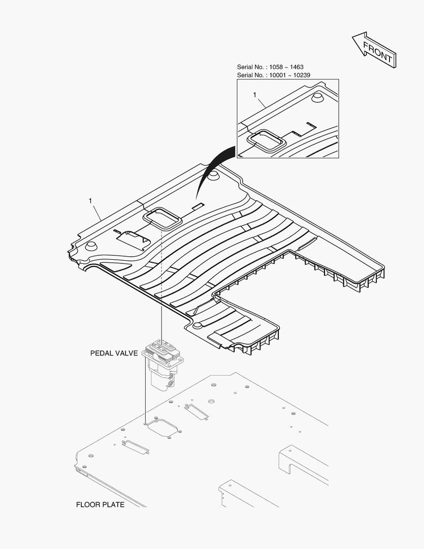 КОВРИК НА ПОЛУ КУЗОВА - ОДНА ПЕДАЛЬ