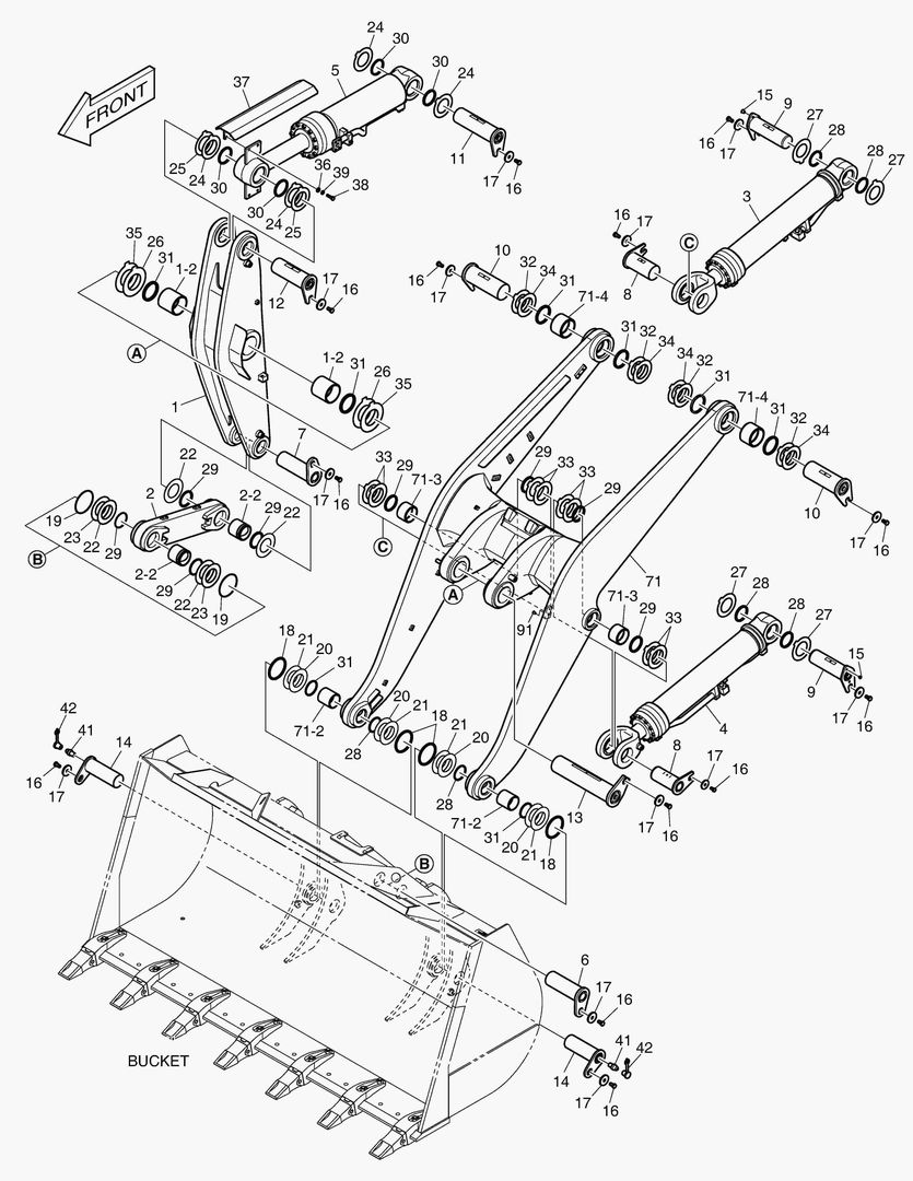 РУКОЯТЬ ПОГРУЗЧИКА В СБОРЕ