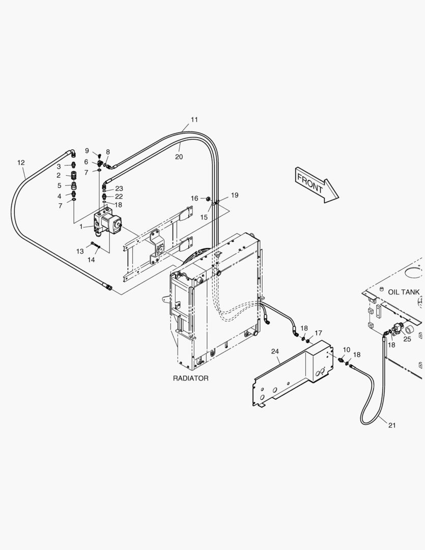 ТРУБОПРОВОД ВЕНТИЛЯТОРА ДВИГАТЕЛЯ - BI - ПЕРЕКЛЮЧЕНИЕ ПЕРЕДНЕГО-ЗАДНЕГО ХОДА