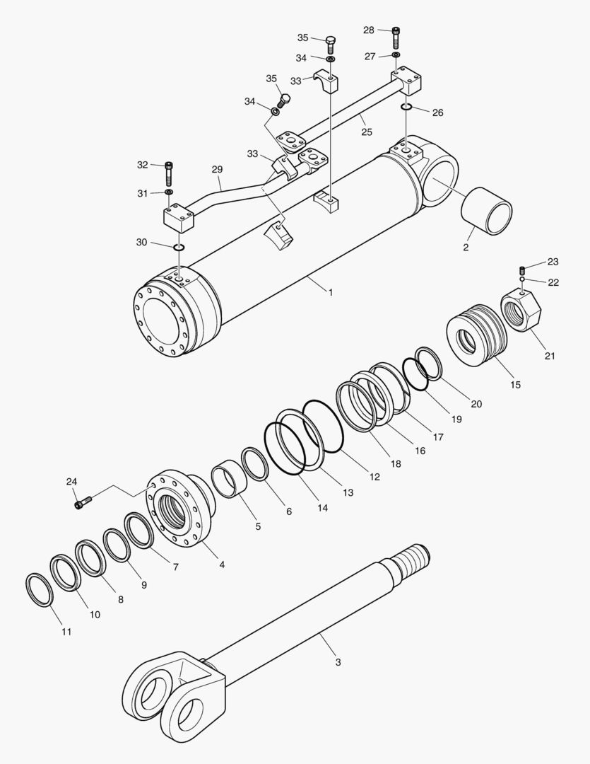 ГИДРОЦИЛИНДР ПОДЪЕМА-ПРАВОСТОРОННИЙ