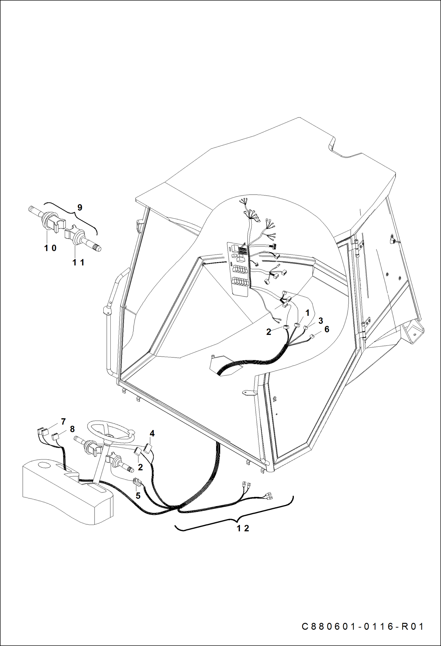 ЭЛЕКТРОПРОВОДКА ПОД ДНИЩЕМ КАБИНЫ
