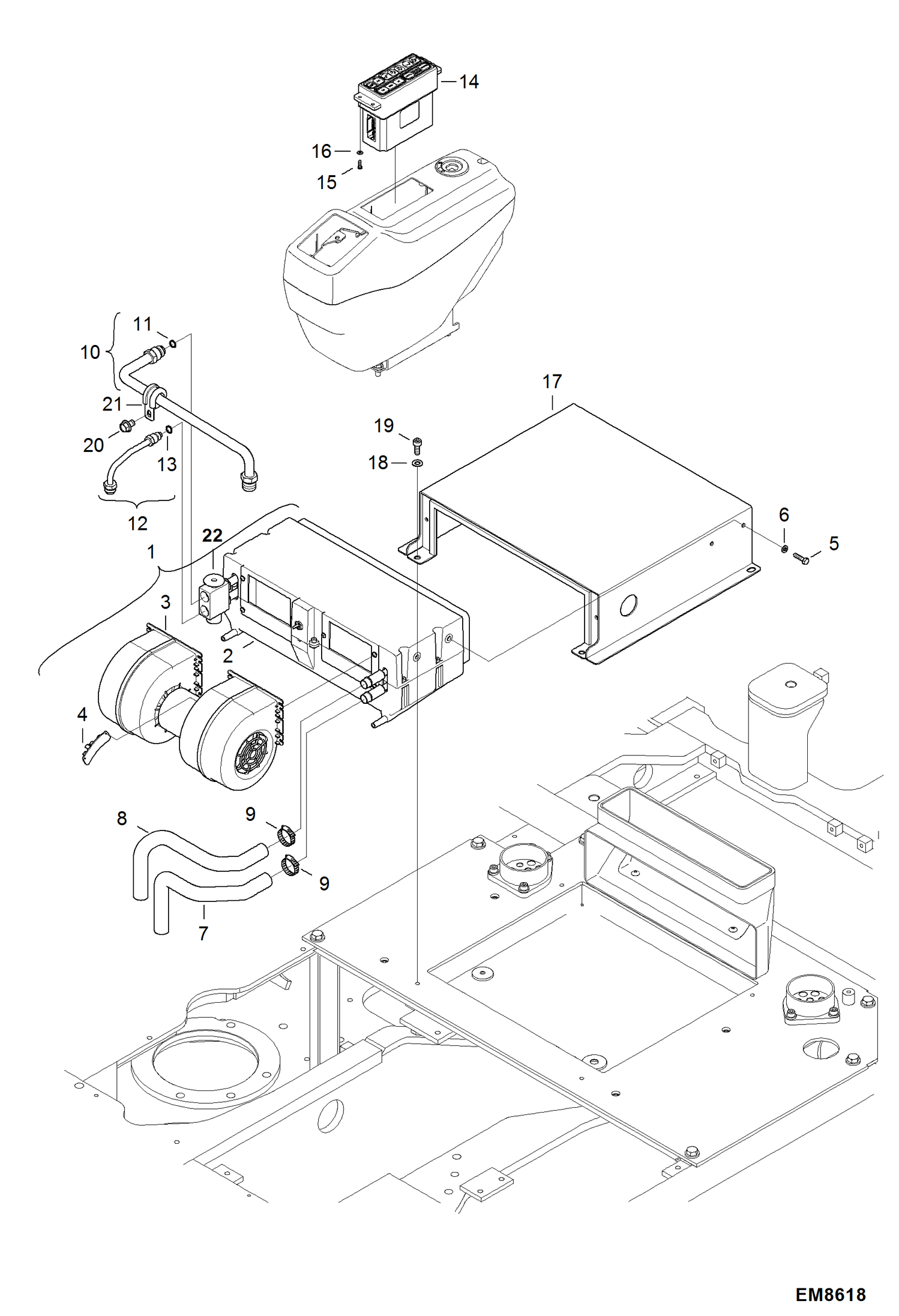 КОНДИЦИОНИРОВАНИЕ ВОЗДУХА (КАБИНА) (СЕРИЙНЫЙ НОМЕР AEFB10001 - AEFB11129)