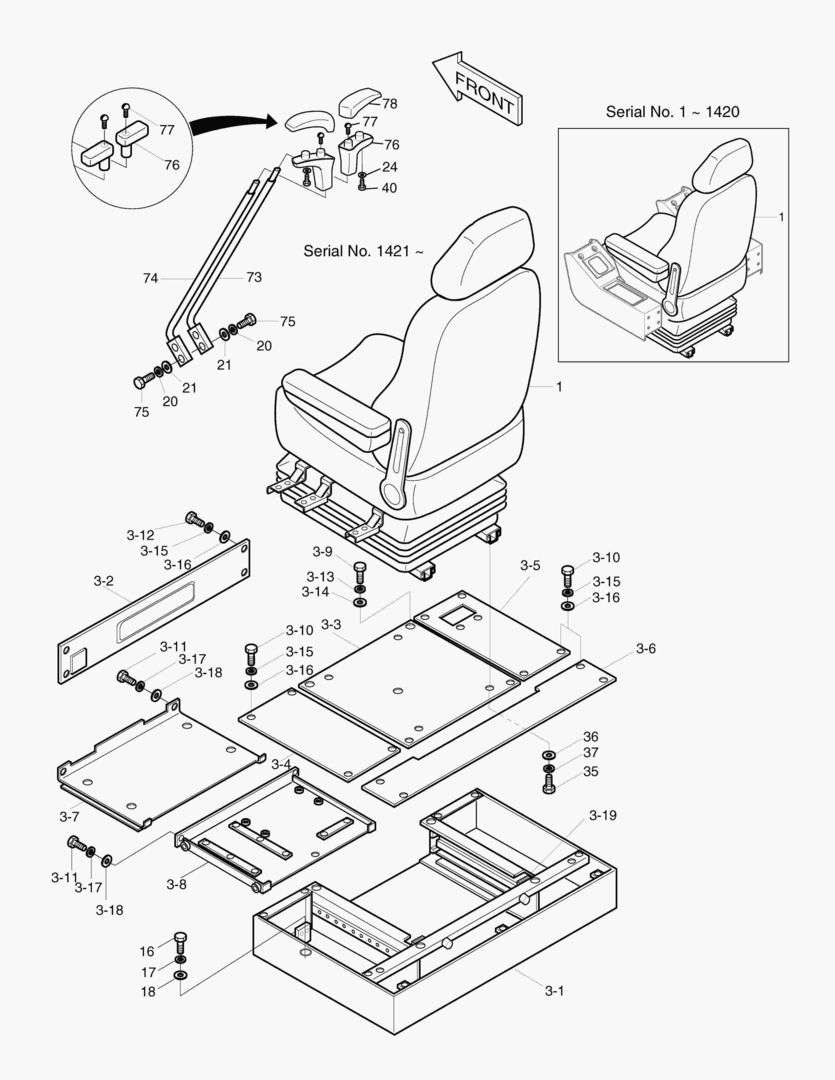 Спецтехника 1420 SEAT & ELECTRIC BOX - главное фото