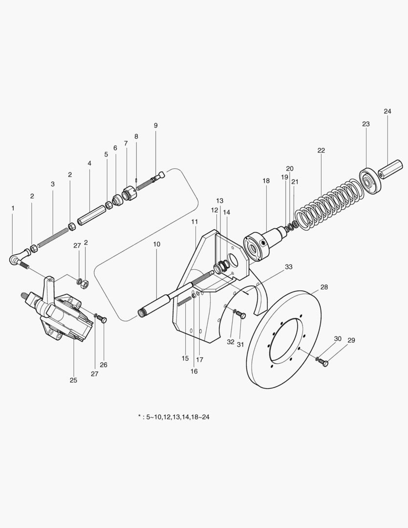 СТОЯНОЧНЫЙ ТОРМОЗ-ПЕРЕДНЯЯ ОСЬ-ОПЦИЯ