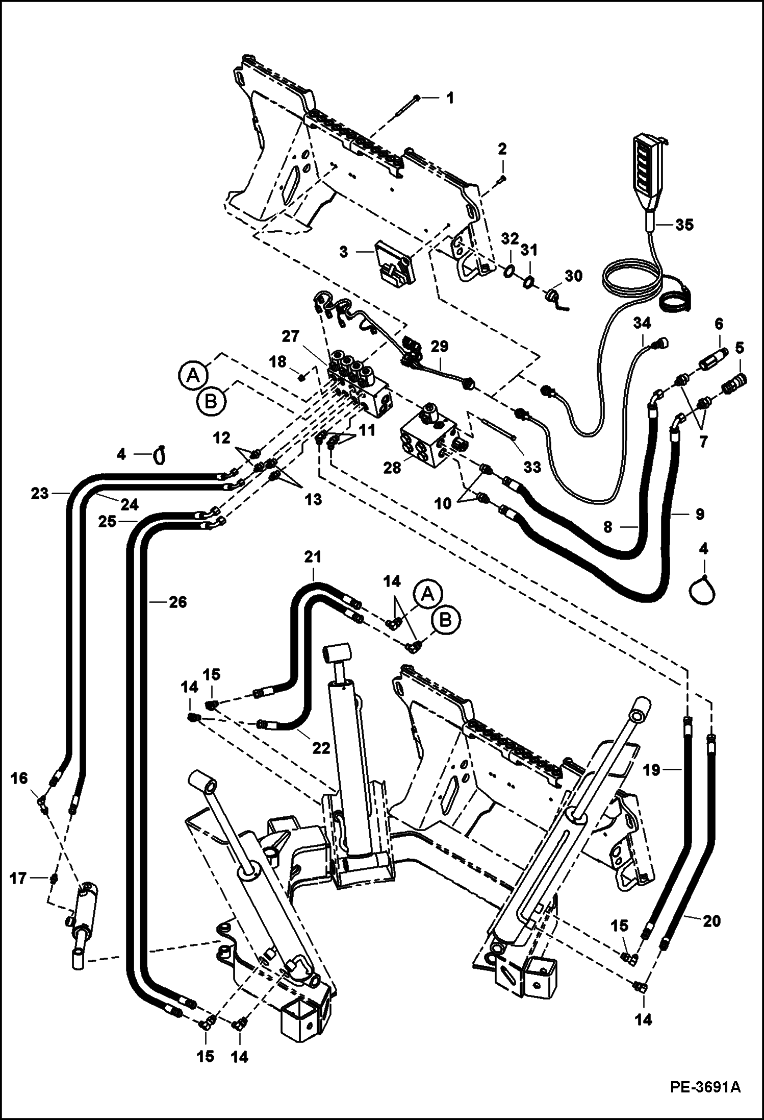 ПЕРЕСАДЧИК ДЕРЕВЬЕВ (ГИДРОСИСТЕМЫ) (TS28C CONV A9V0) (TS28M CONV A9RT) (TS28T CONV A8WG)