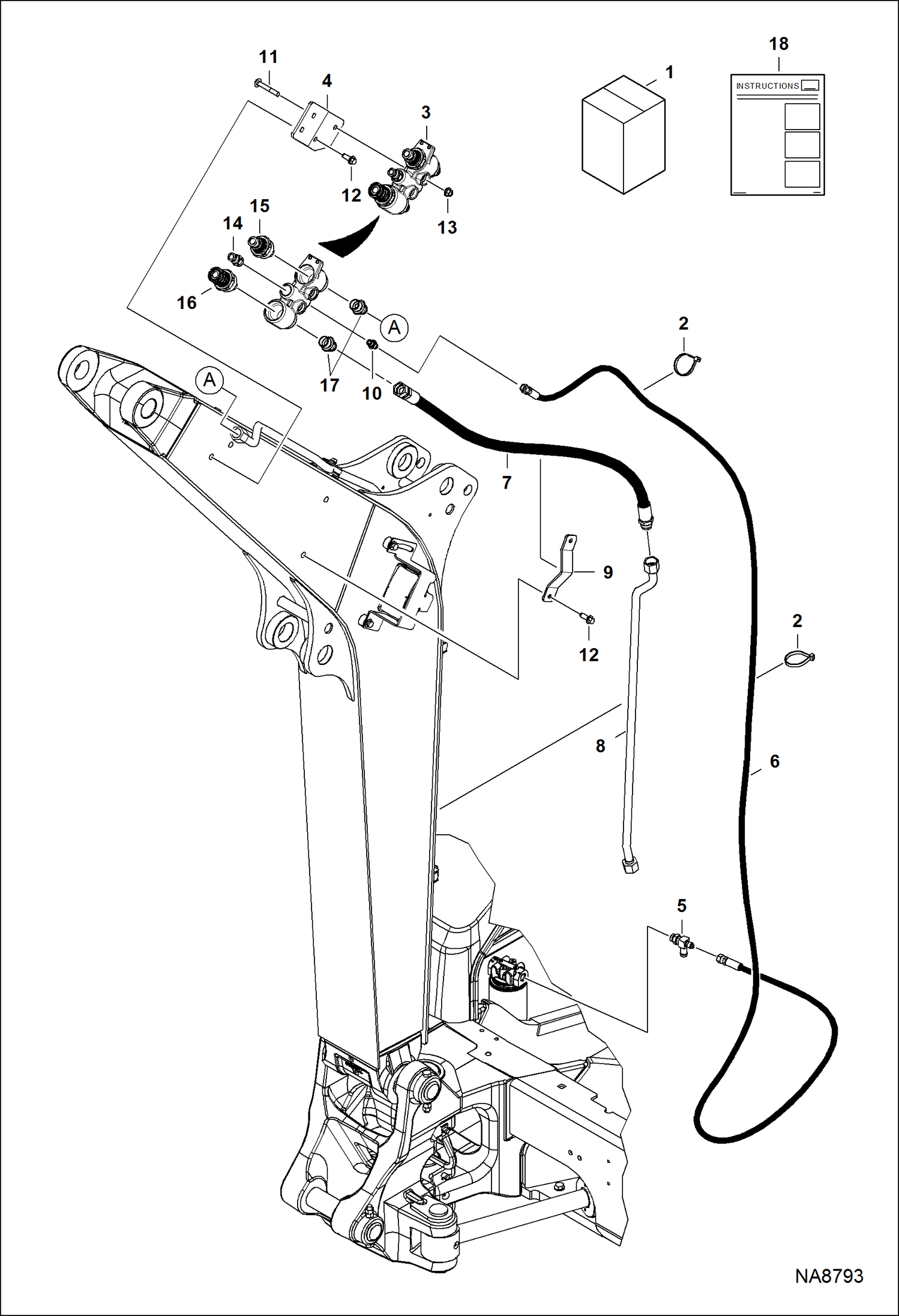 КОПЛЕКТ КОРПУСА АВТОСЦЕПКИ (НЕПОДВИЖНАЯ РУКОЯТЬ)