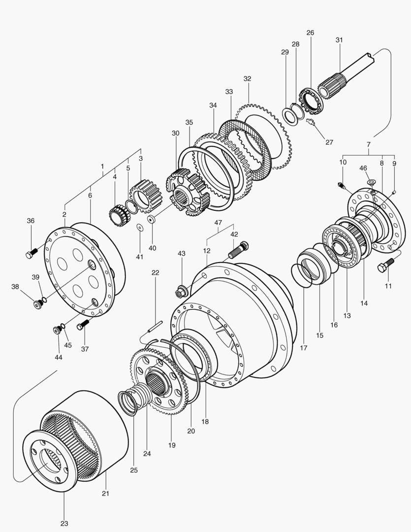 ЗАДНЯЯ ПЛАНЕТАРНАЯ ПЕРЕДАЧА-ОПЦИЯ