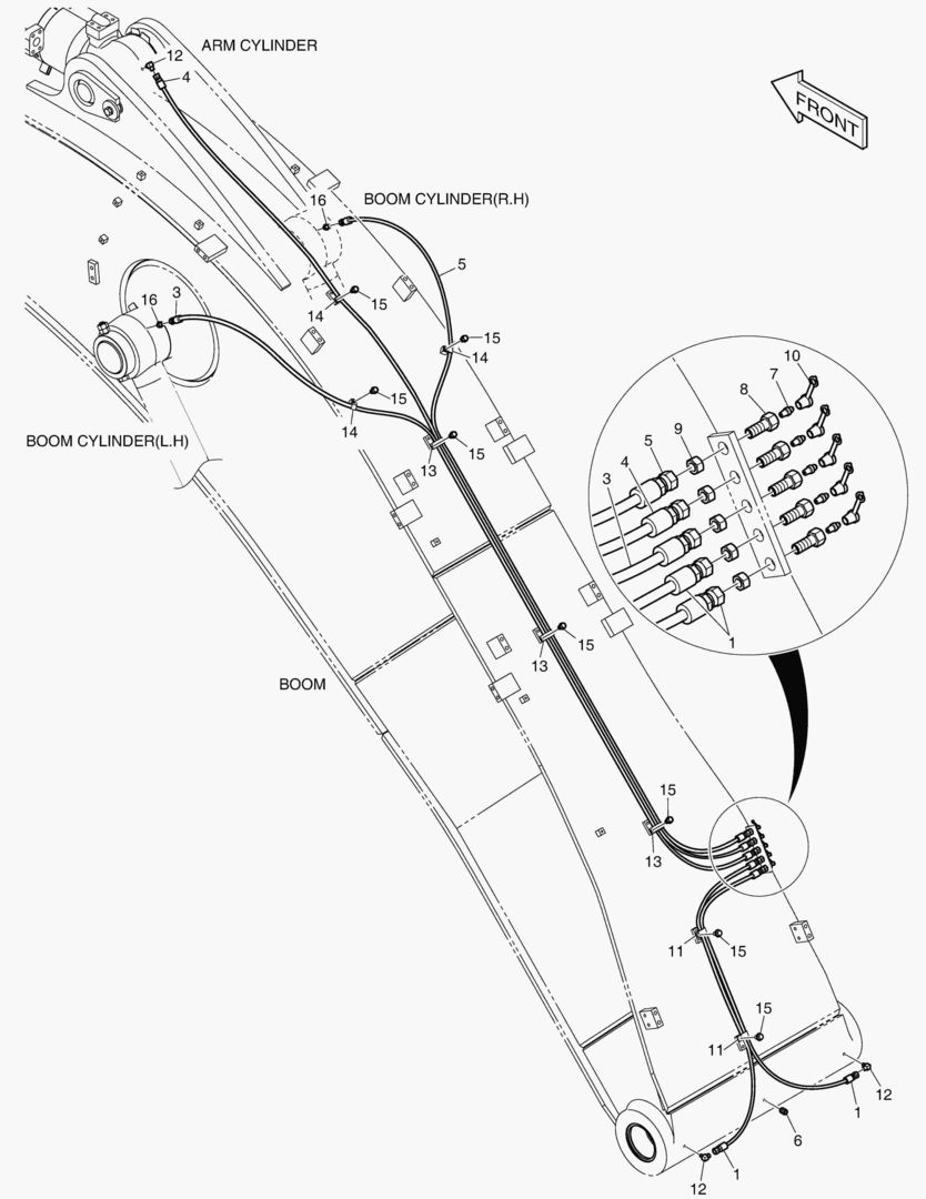 ТРУБОПРОВОД СМАЗОЧНОЙ СИСТЕМЫ - СТРЕЛА 7.1 м