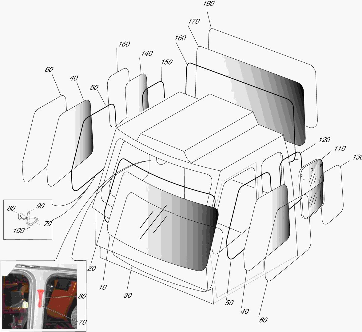 G330-4 WINDOWS IN CABIN