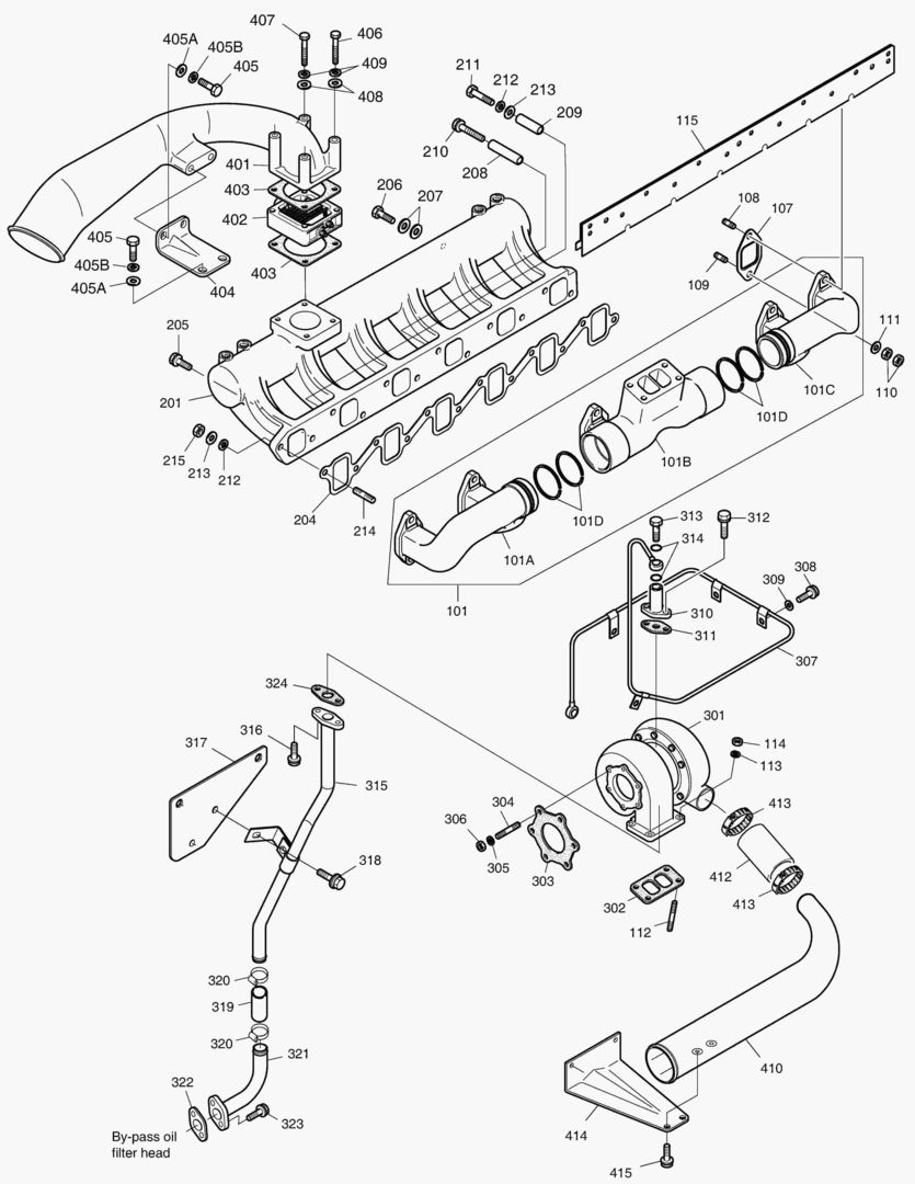 023 INTAKE & EXHAUST MANIFOLD