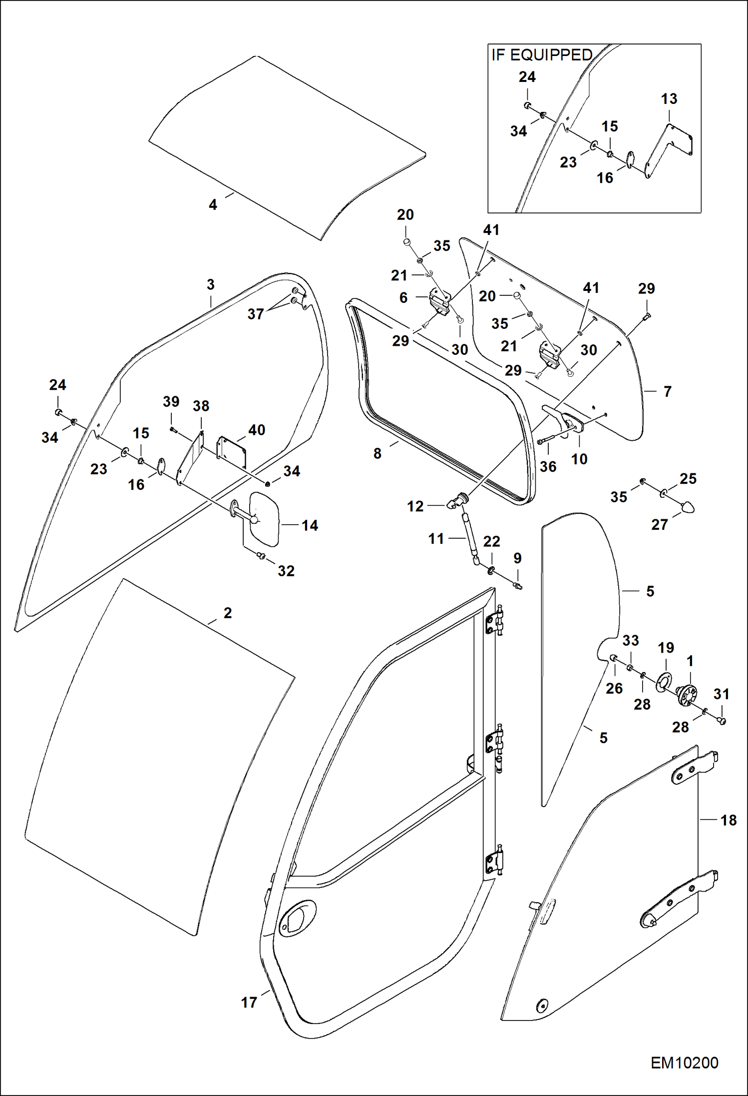 Схема КАБИНА ОПЕРАТОРА (ВНЕШНЯЯ ЧАСТЬ)