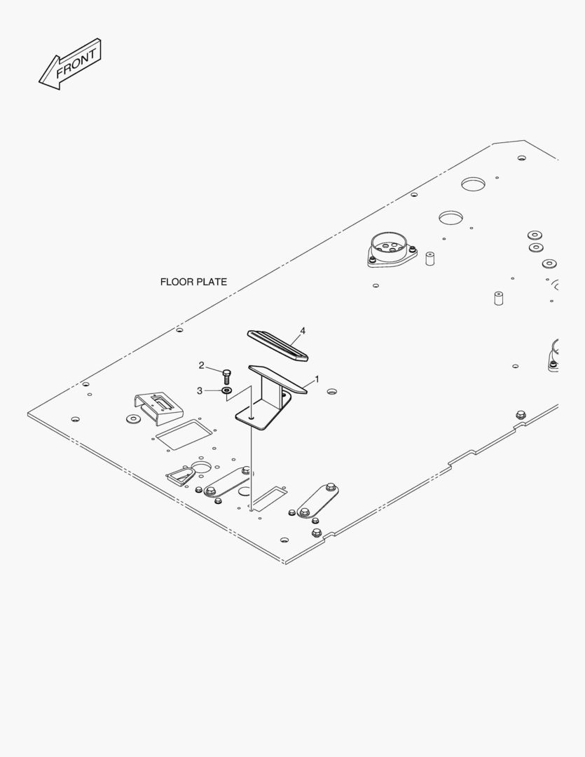 ПОДСТАВКА ДЛЯ НОГ - ЛЕВОСТОРОННИЙ(СИСТЕМА ЗАЩИТЫ ПРИ ОПРОКИДЫВАНИИ)