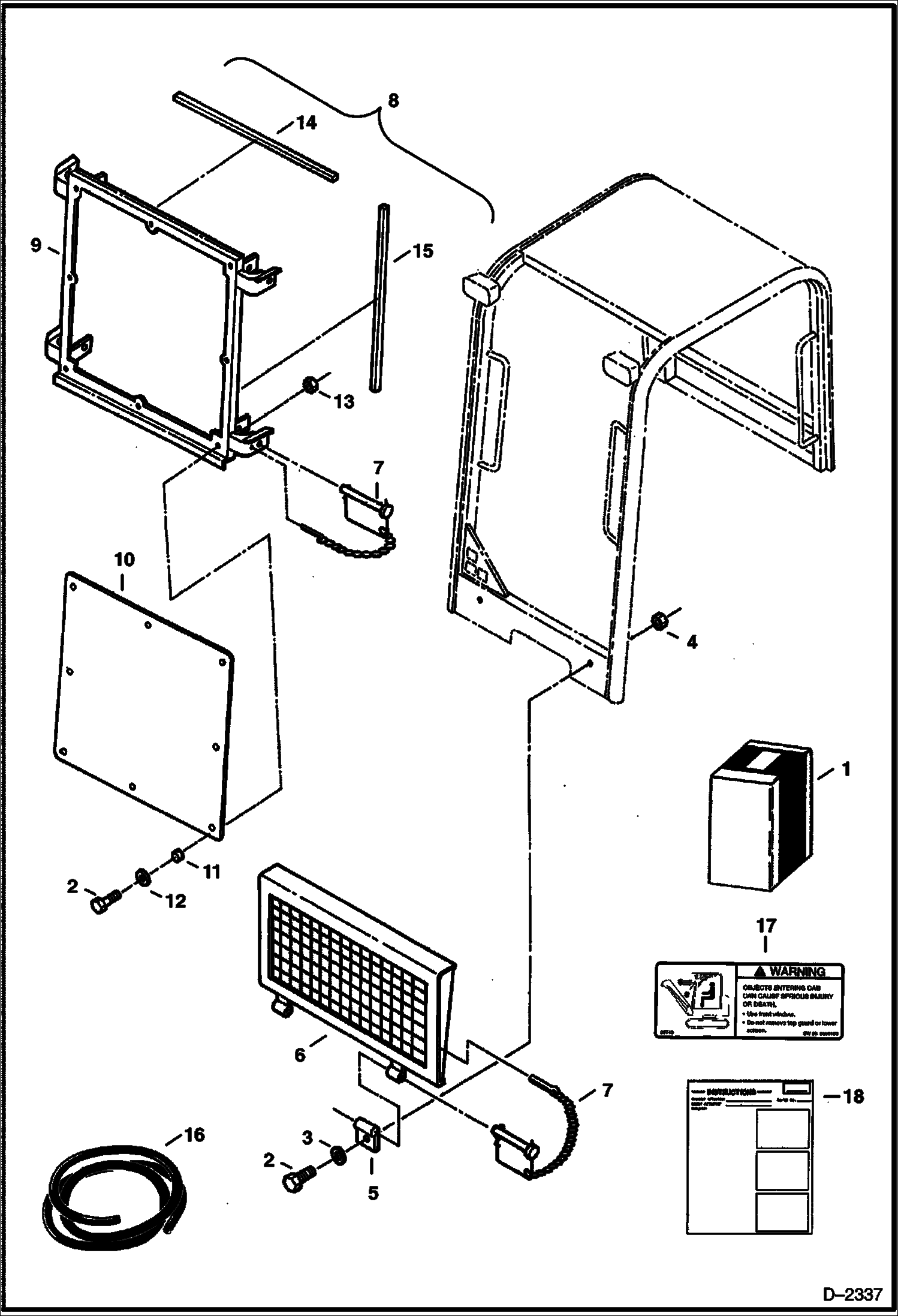КОМПЛЕКТ ДЛЯ ОСОБОГО ПРИМЕНЕНИЯ (КРЫША НАД СИДЕНЬЕМ ВОДИТЕЛЯ)