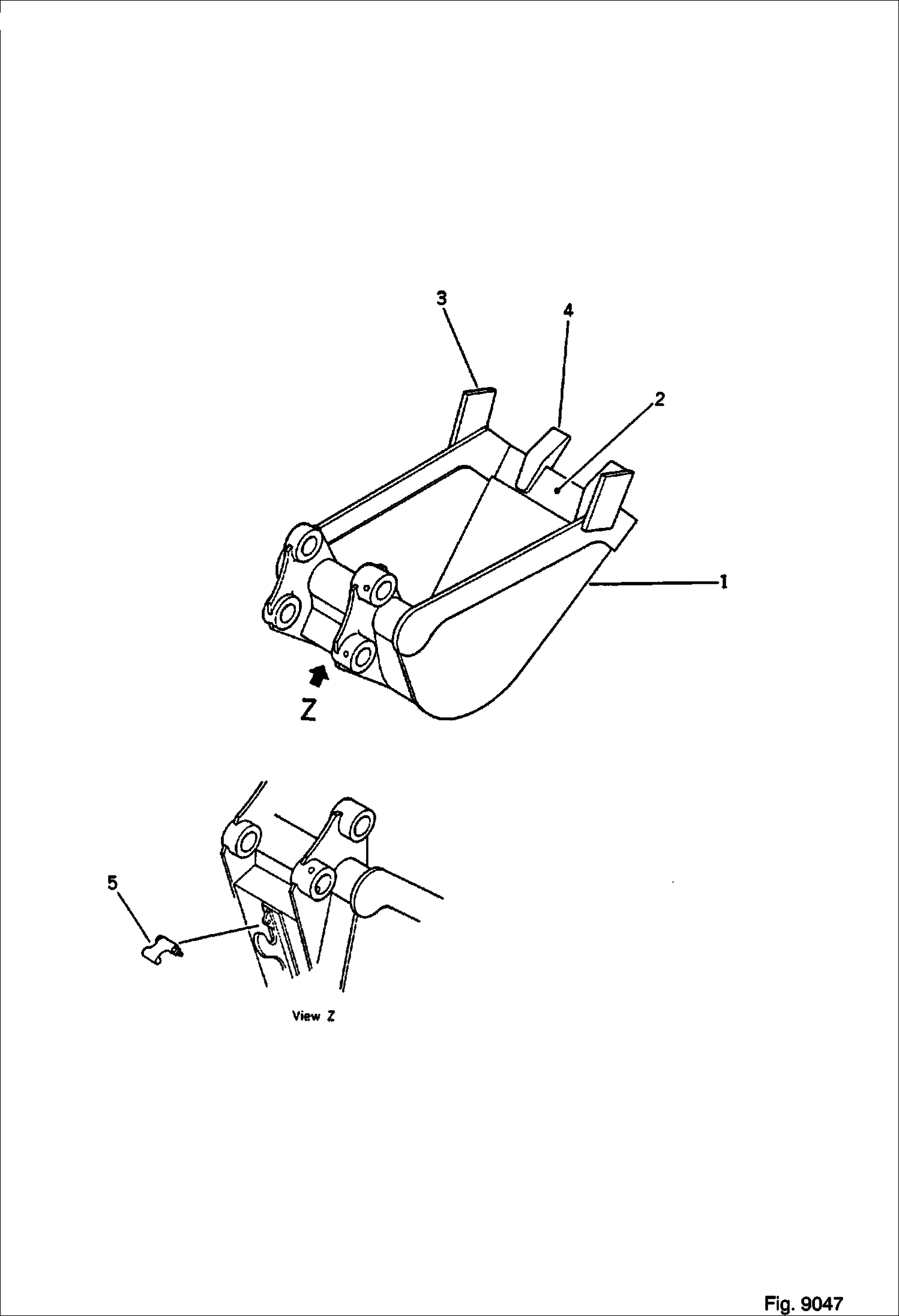 КОВШ (0.04 КУБИЧЕСКИХ МЕТРОВ)(56) (250 ММ ШИРОКИЕ) (ОПЦИЯ)