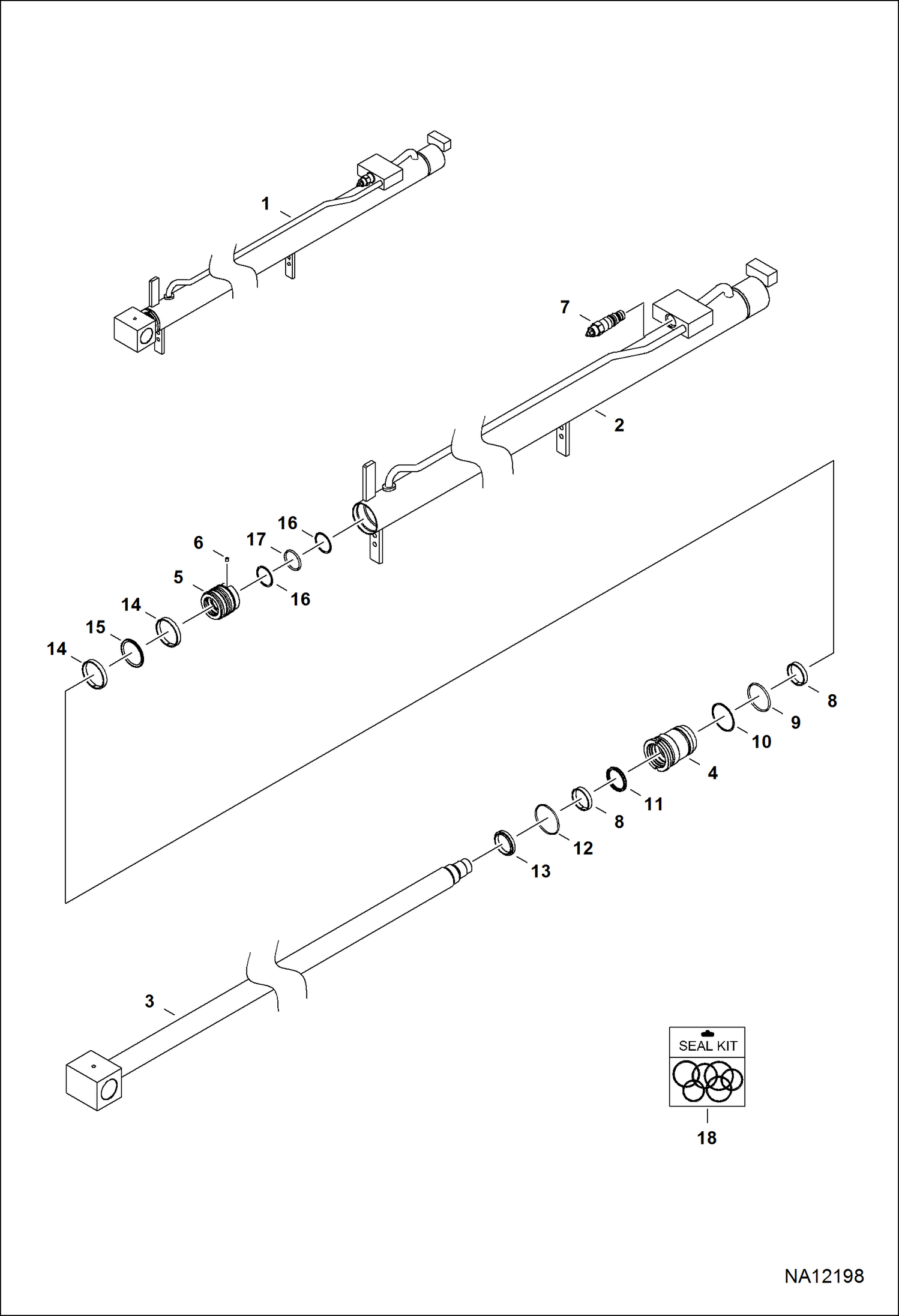 Схема ВЫДВИЖНОЙ ЦИЛИНДР (7270988)