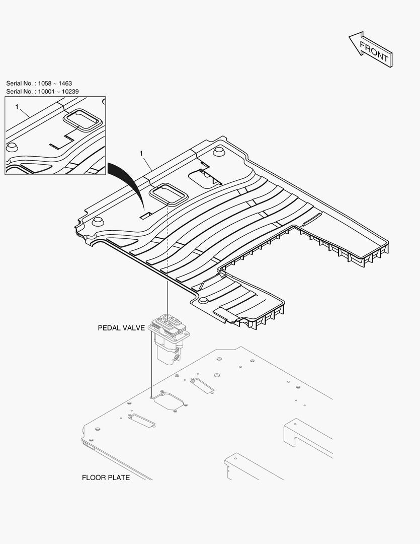 КОВРИК НА ПОЛУ КУЗОВА - ШАРНИРНЫЙ