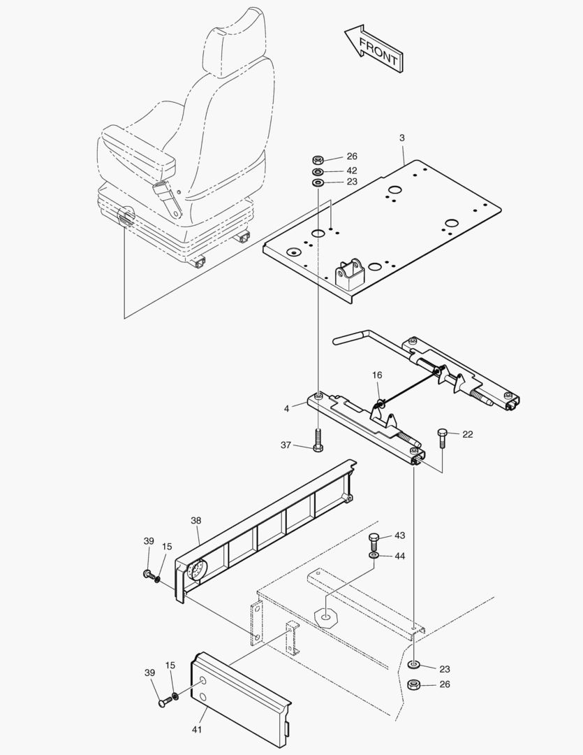 1390 SEAT & ELECTRIC BOX