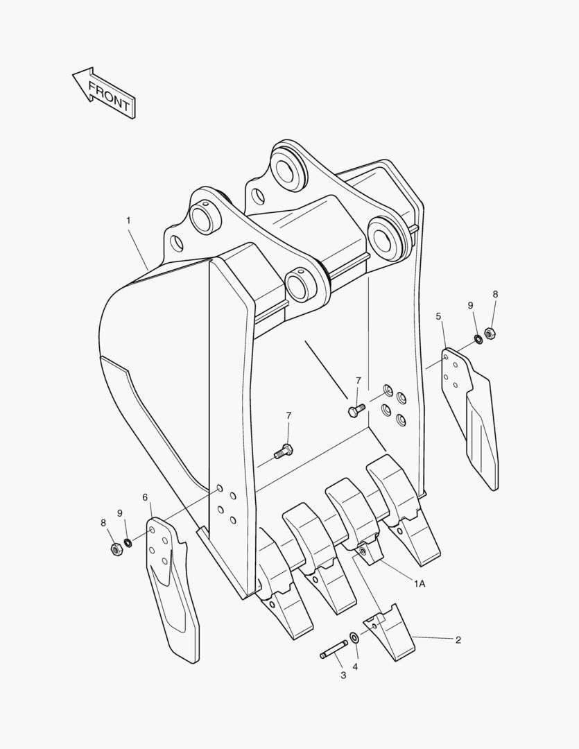 6340 BUCKET-0.35гЋҐ-LONG FRONT