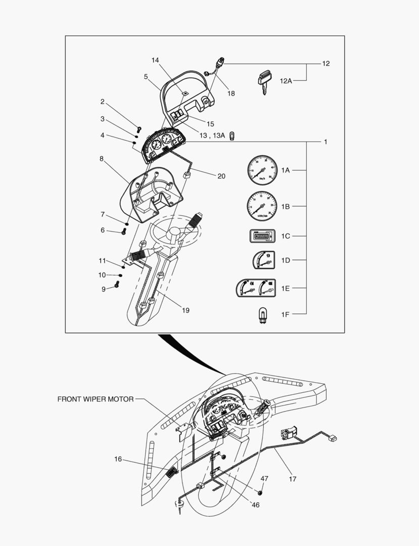ЭЛЕКТРИЧЕСКИЕ ЗАПЧАСТИ(1)-ИЗМЕРИТЕЛЬНЫЕ ПРИБОРЫ ПАНЕЛЬ
