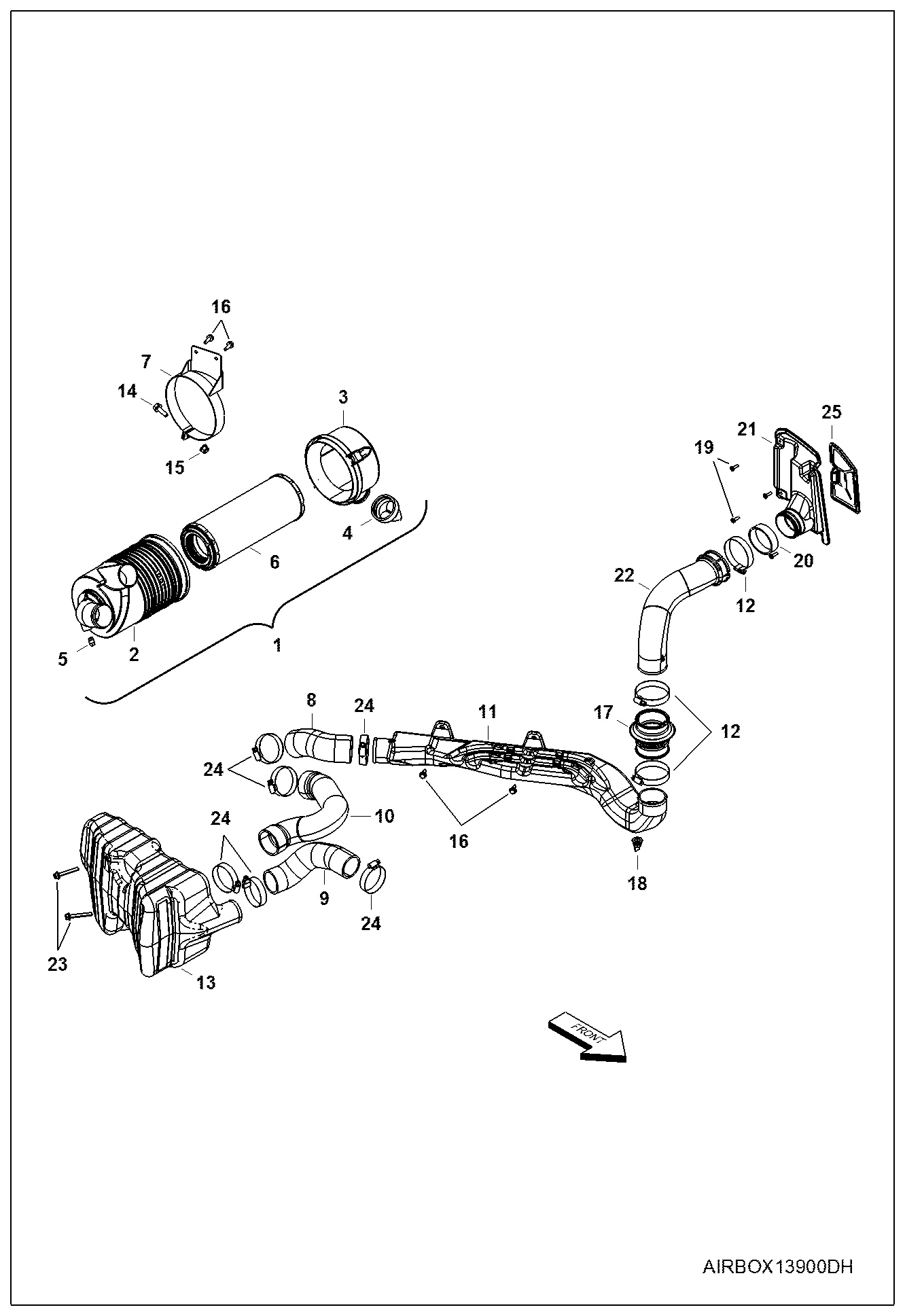 ДВИГАТЕЛЬ, ВОЗДУХОЗАБОРНАЯ СИСТЕМА (СЕРИЙНЫЙ НОМЕР AVW211001 - AVW219999)