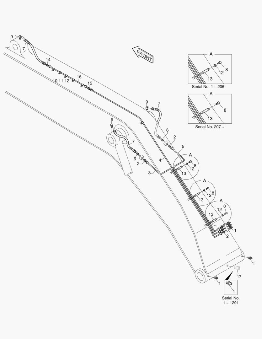 ПЕРЕДНИЙ ТРУБОПРОВОД СМАЗОЧНОЙ СИСТЕМЫ-11 м
