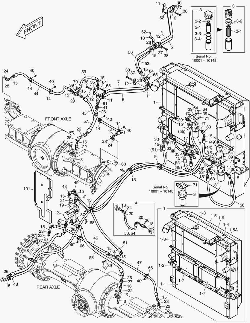 ТУБОПРОВОД МАСЛЯНОГО РАДИАТОРА - ОСЬ