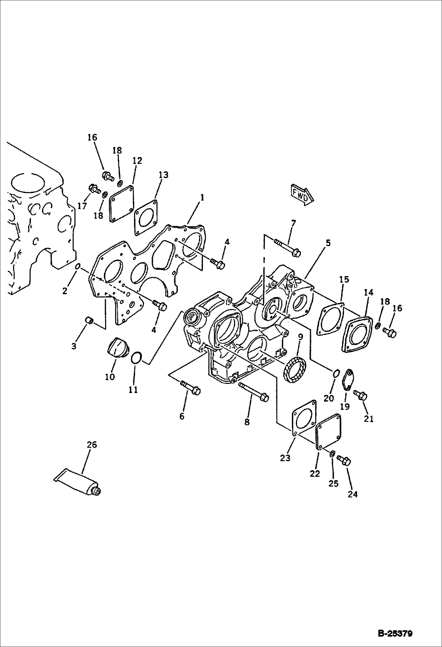 КАРТЕР КОРОБКИ ПЕРЕДАЧ И ПЕРЕДНЯЯ КРЫШКА