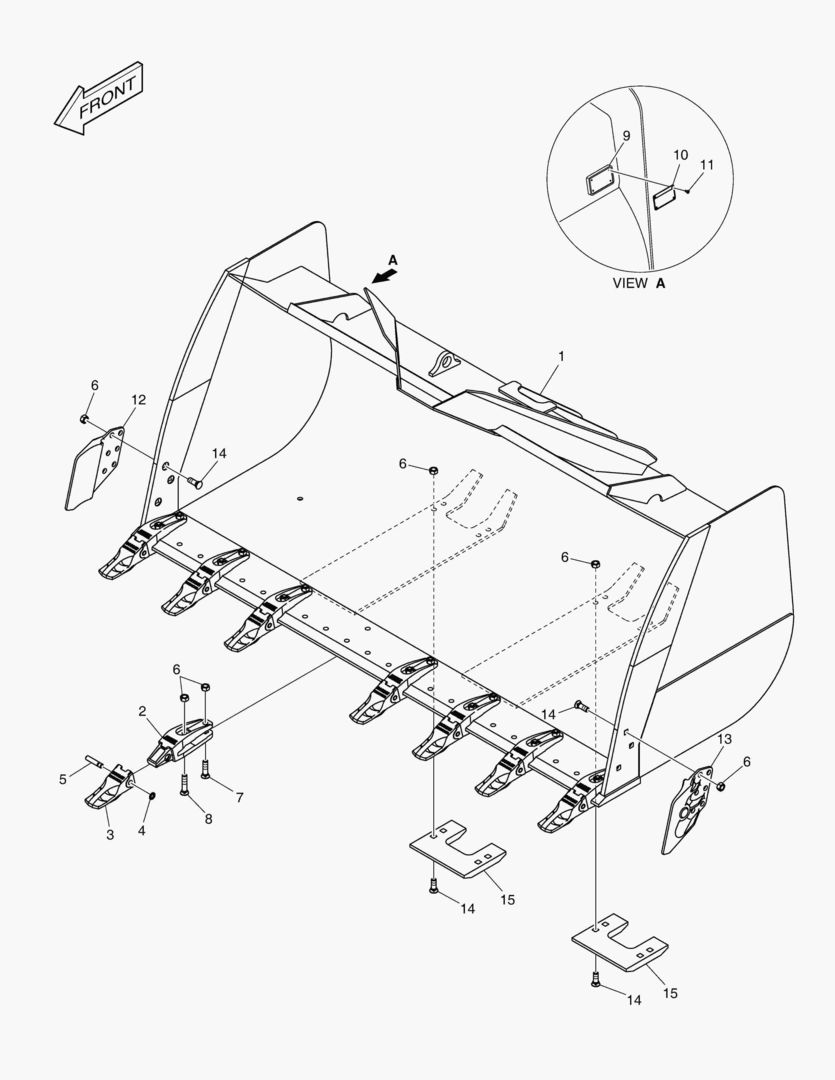 5610 BUCKET - 4.5гЋҐ - TOOTH(MH)
