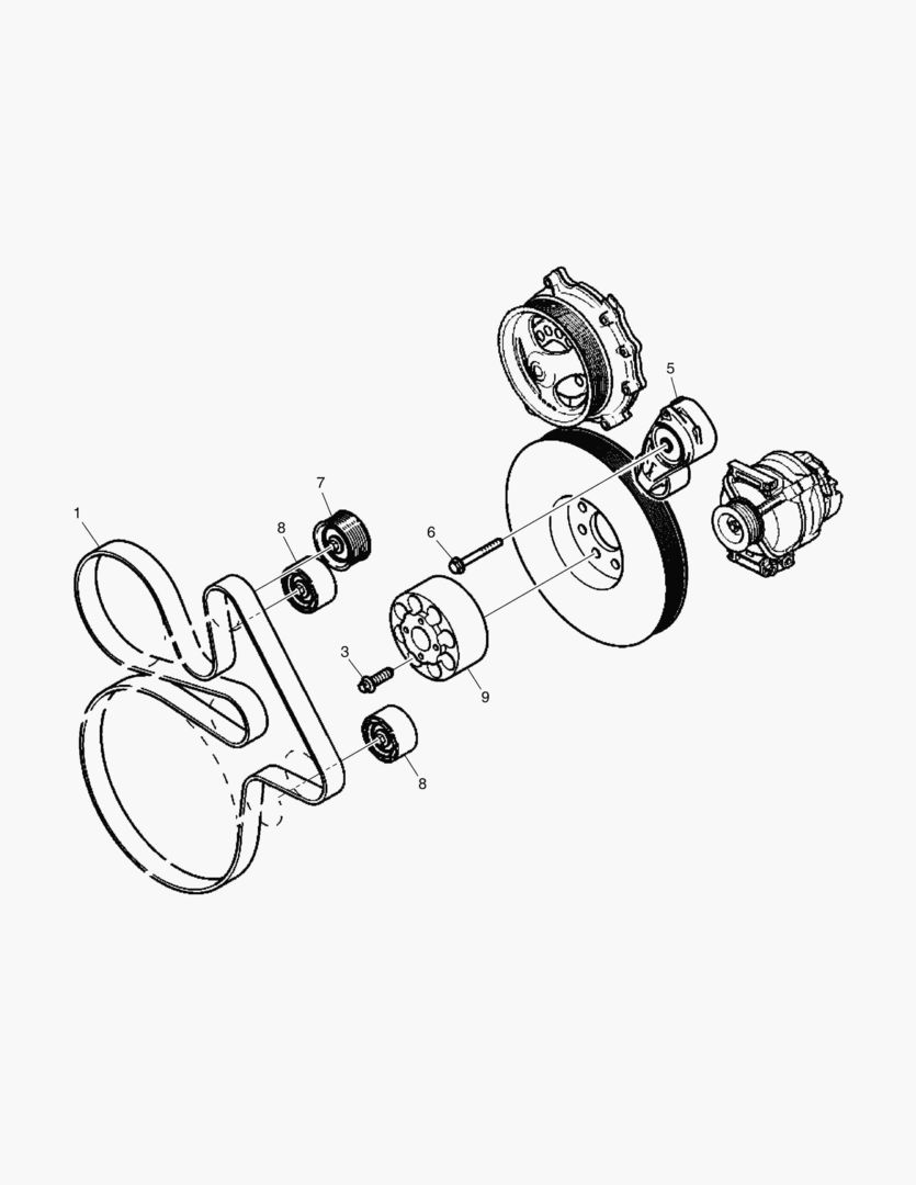042 BELT TRANSMISSION,COOLANT PUMP