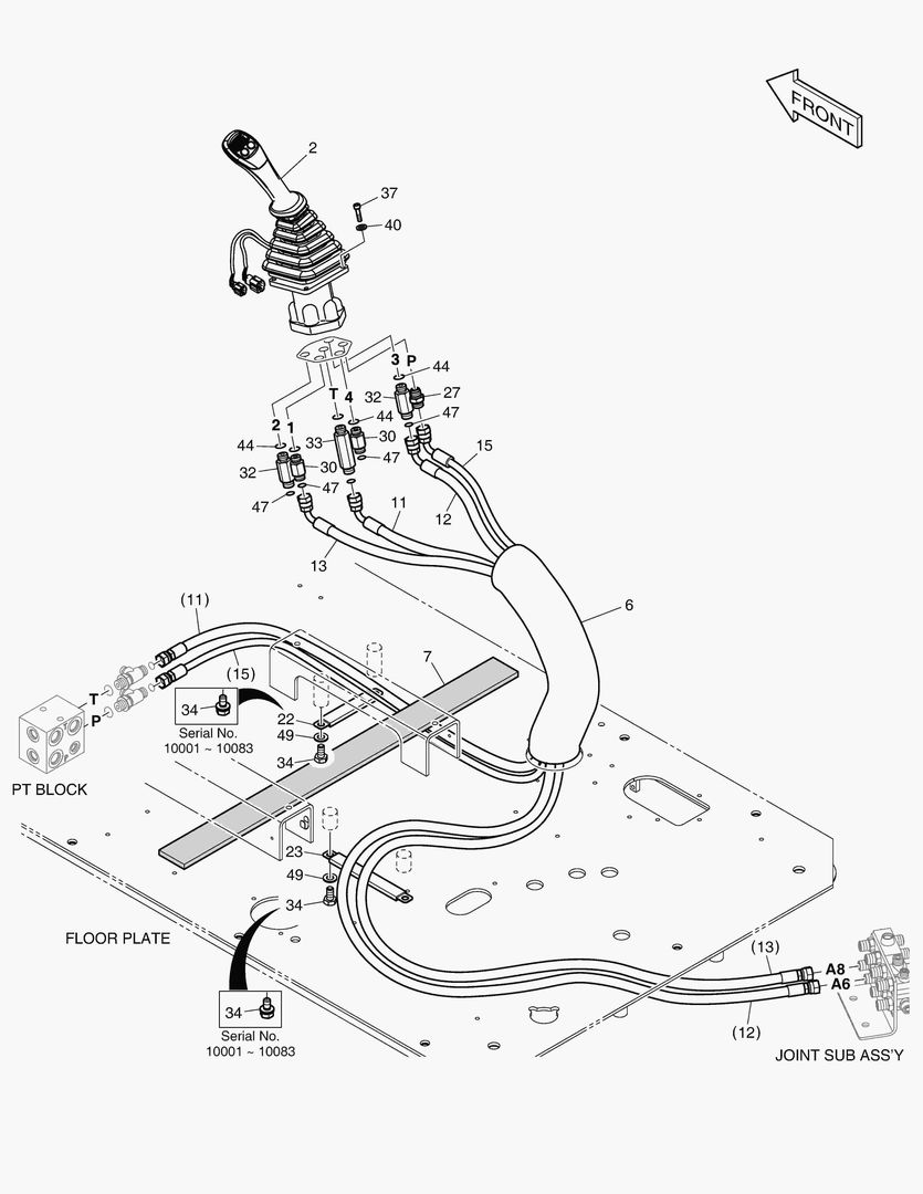Спецтехника 6700 PILOT PIPING - JOYSTICK(R.H_EXCA) - главное фото