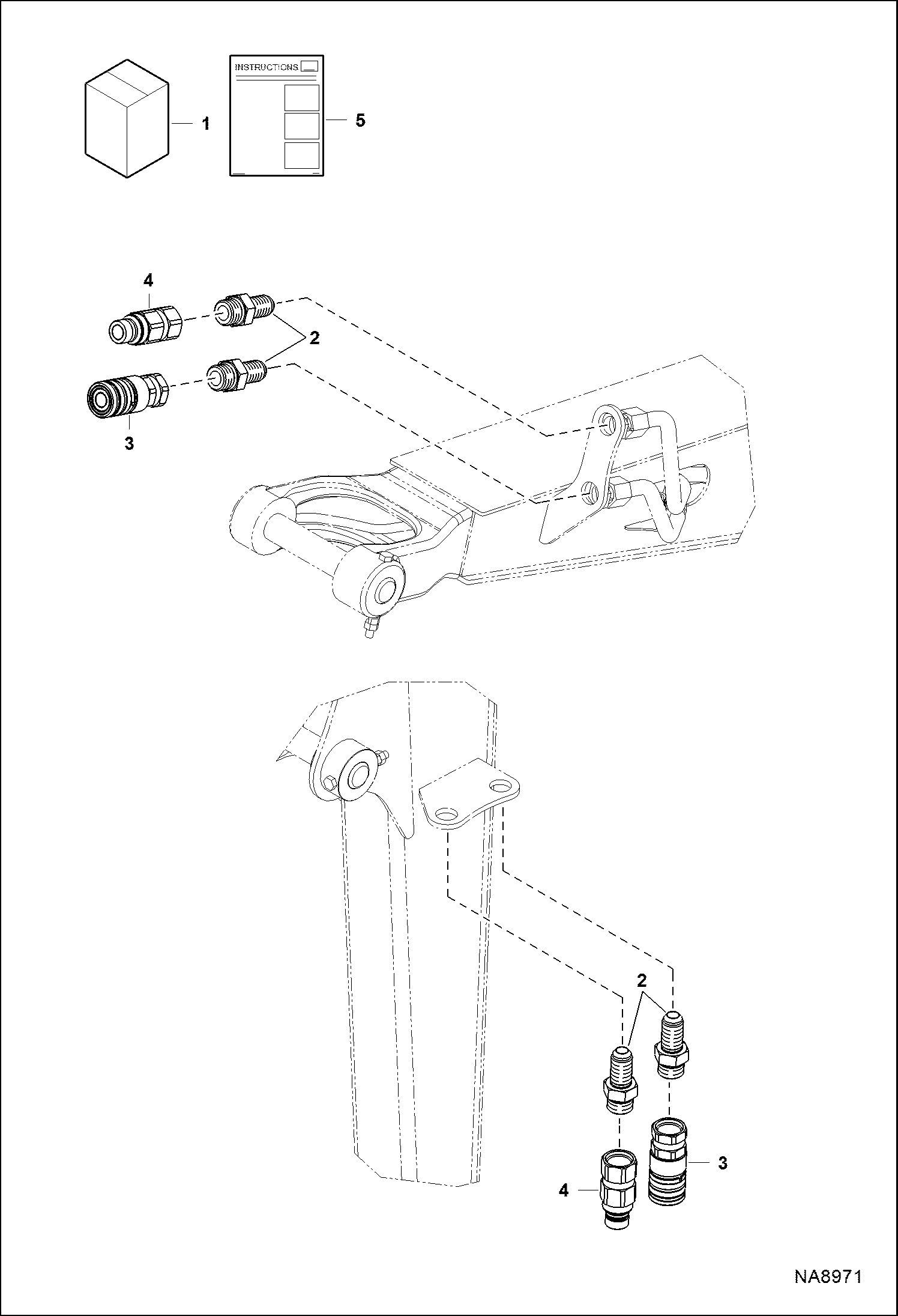 КОМПЛЕКТ ВСПОМОГАТЕЛЬНЫХ ГИДРАВЛИЧЕСКИХ СОЕДИНИТЕЛЬНЫХ МУФТ
