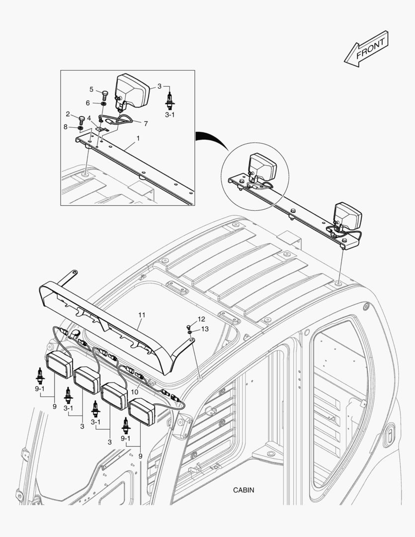 РАБОЧАЯ ФАРА - 4 ЛАМПЫ