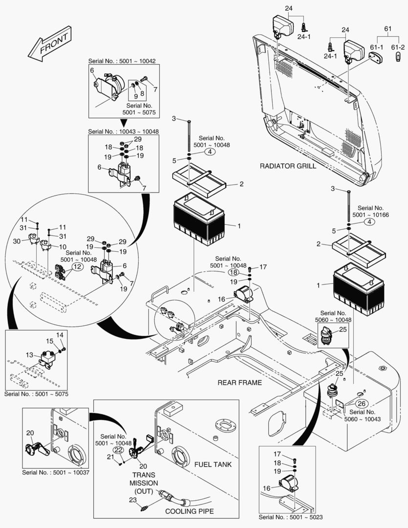1440 ELECTRIC PARTS(1) - BATTERY & REAR LAMP